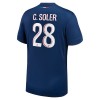 Maillot de Supporter Paris Saint-Germain Carlos Soler 28 Domicile 2024-25 Pour Homme